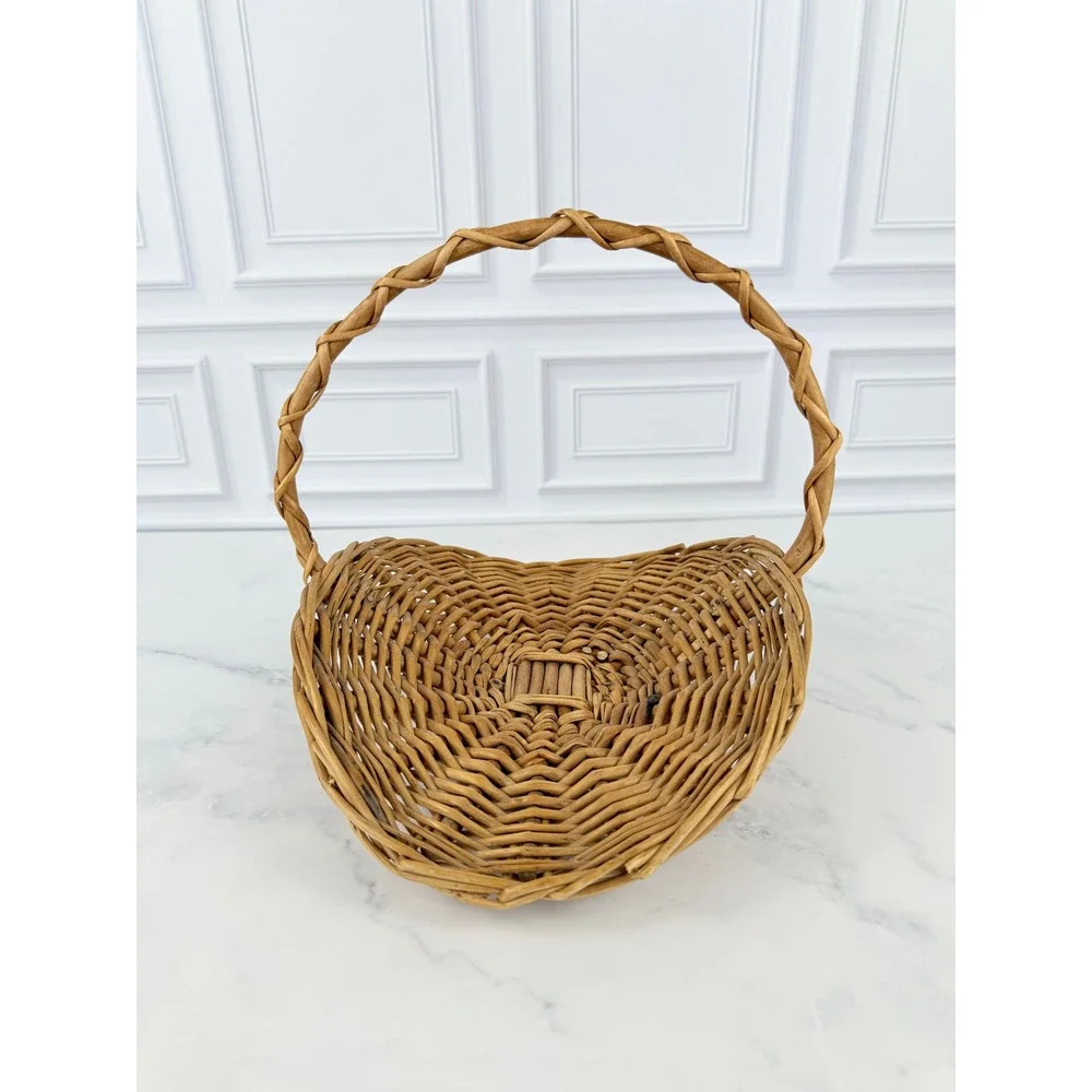 VTG Woven Wicker Petite Garden Gathering Basket 9